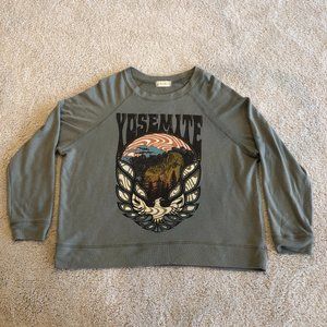 Altar'd State Women's Yosemite Long-Sleeve Oversized Top Sweatshirt Size XSmall